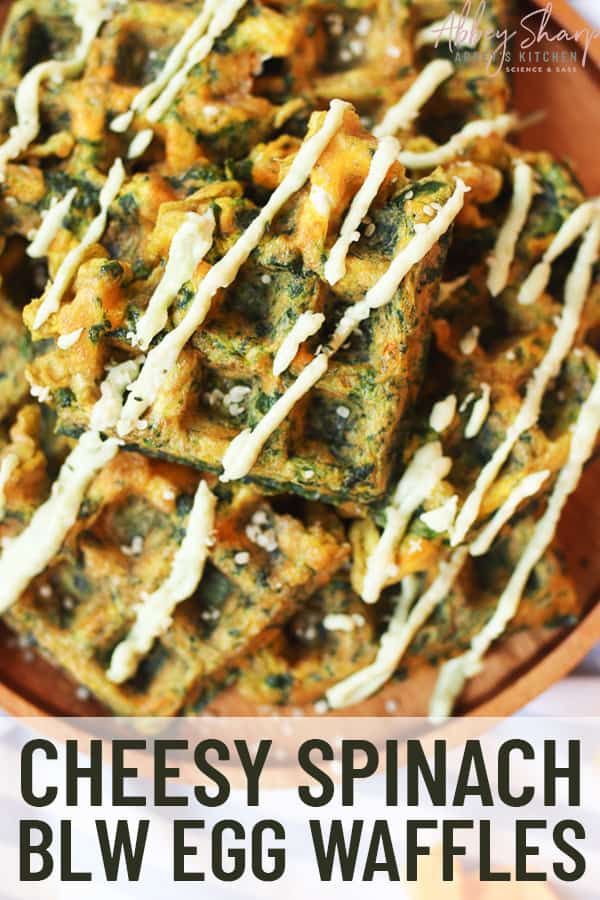 pinterest image of egg waffles