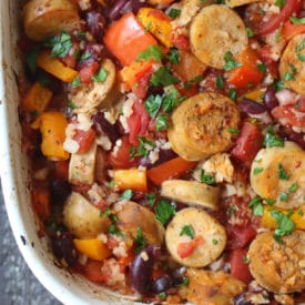 Cajun sausage rice casserole