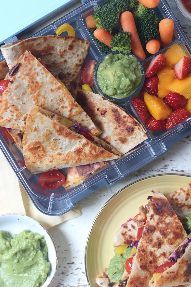 Baked Vegan Quesadilla Healthy School lunch Idea Abbey's Kitchen