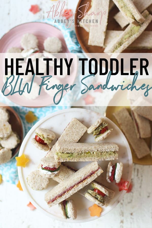 pinterest image of toddler finger sandwiches 