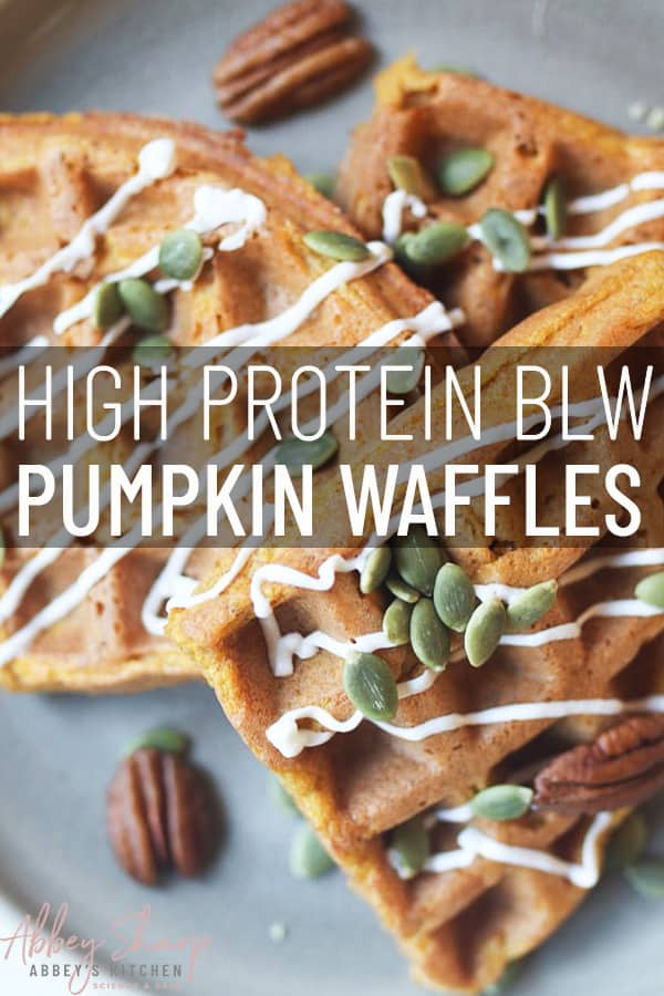 pinterest image of pumpkin waffles