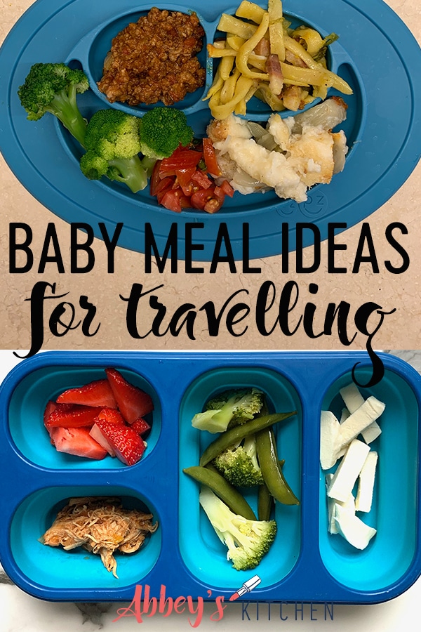 Pinterest image of toddler meals on a plate and lunchbox with text overlay