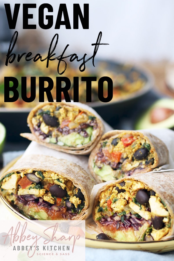 Vegan Breakfast Burrito with Tofu Scramble | Post-Workout Meal Prep