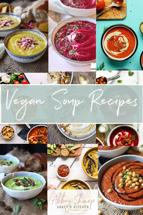 compilation of vegan soup recipes 