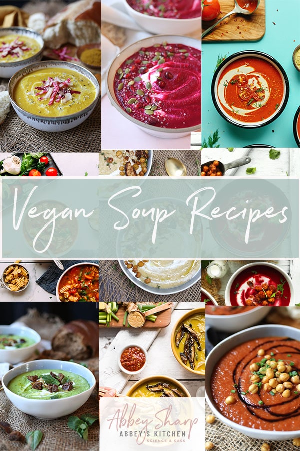 compilation of vegan soup recipes