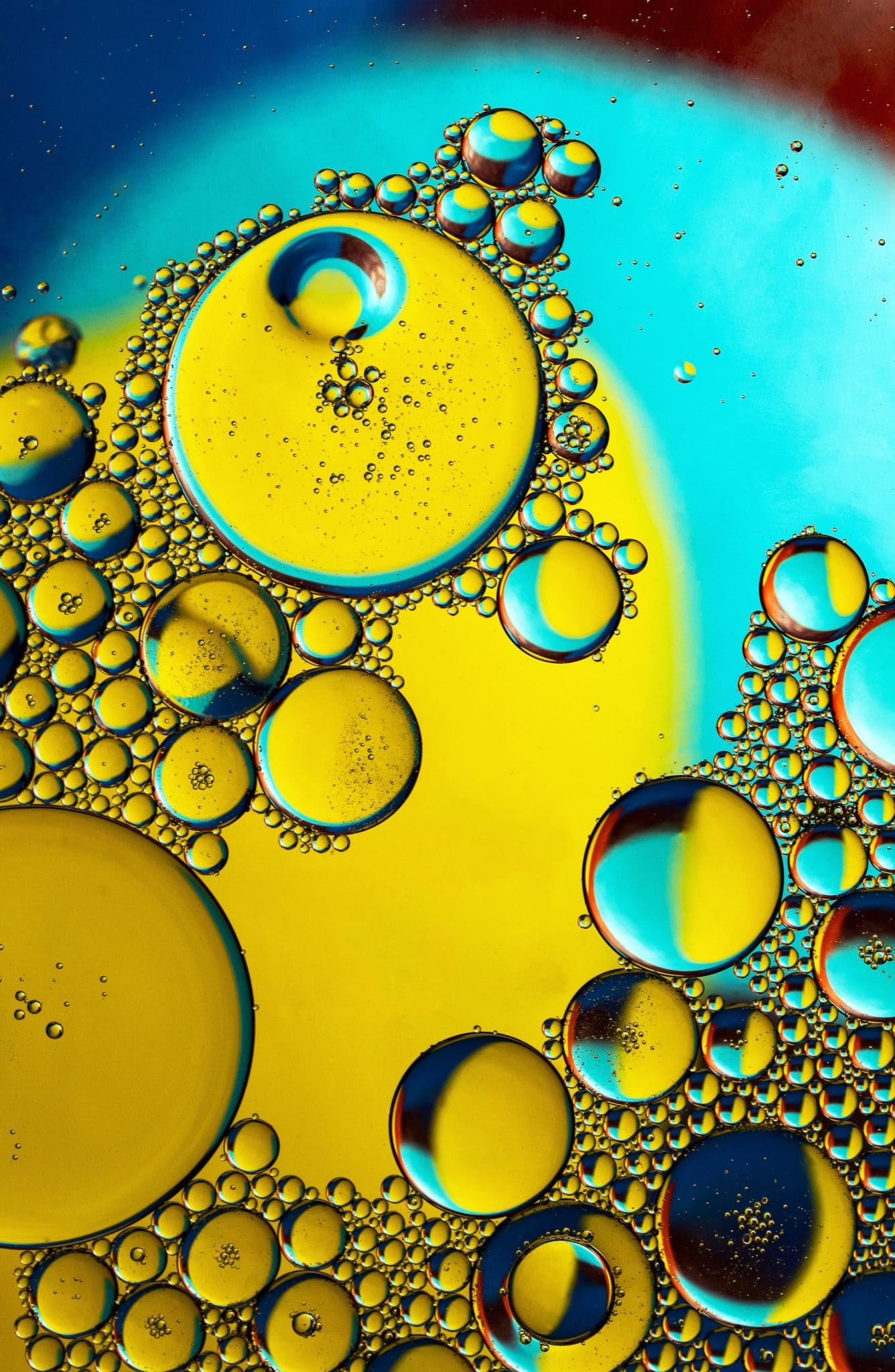image of several oil droplets 