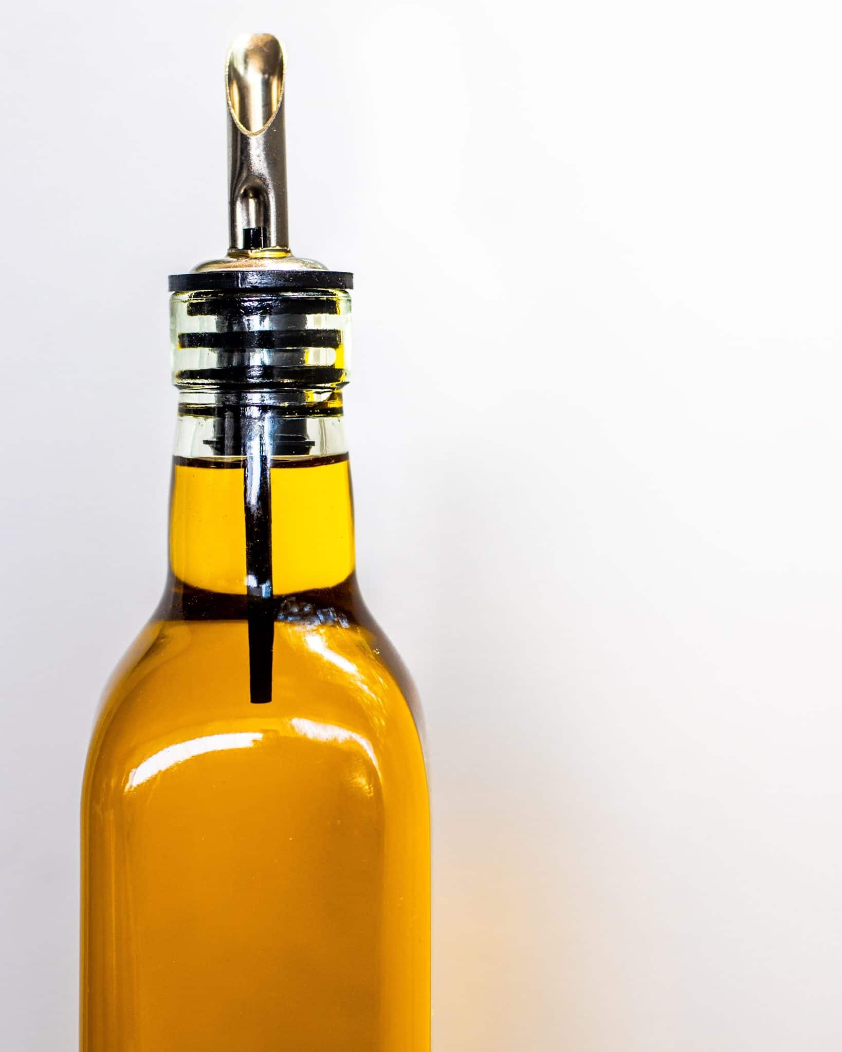 image of oil in a clear bottle 