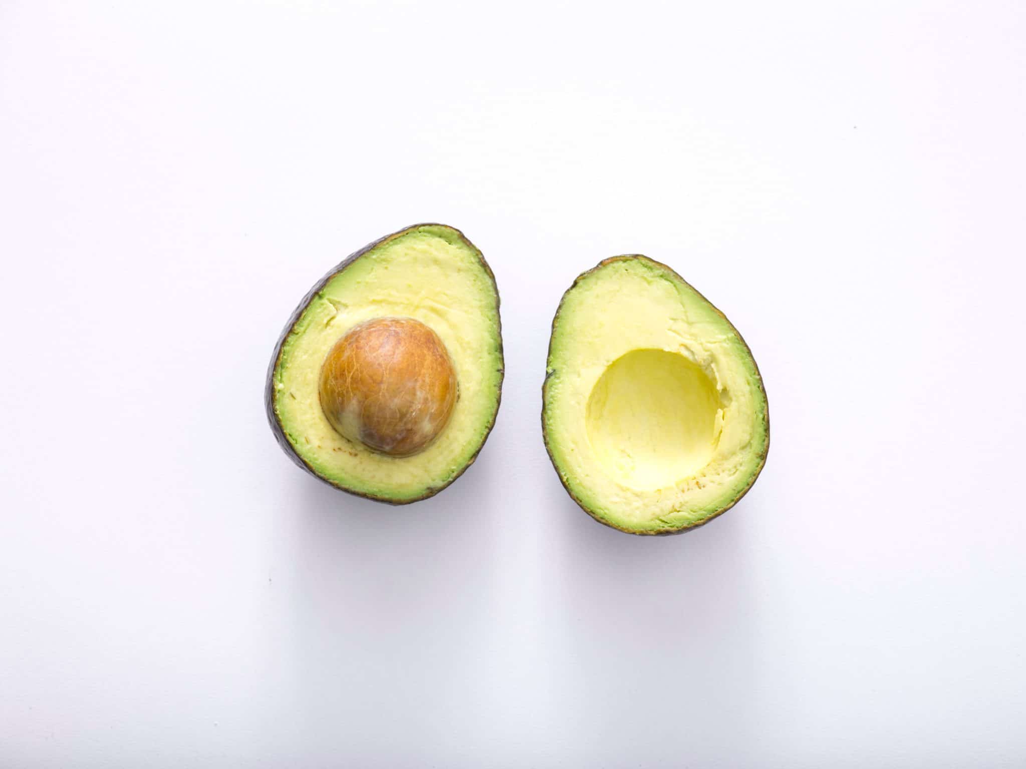 avocado split in half for the keto diet