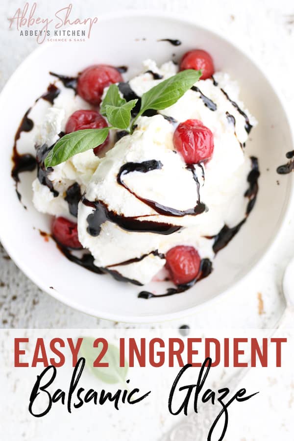 pinterest image of balsamic glaze 