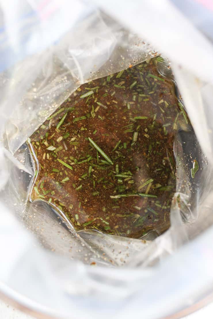 plastic bag with spices 