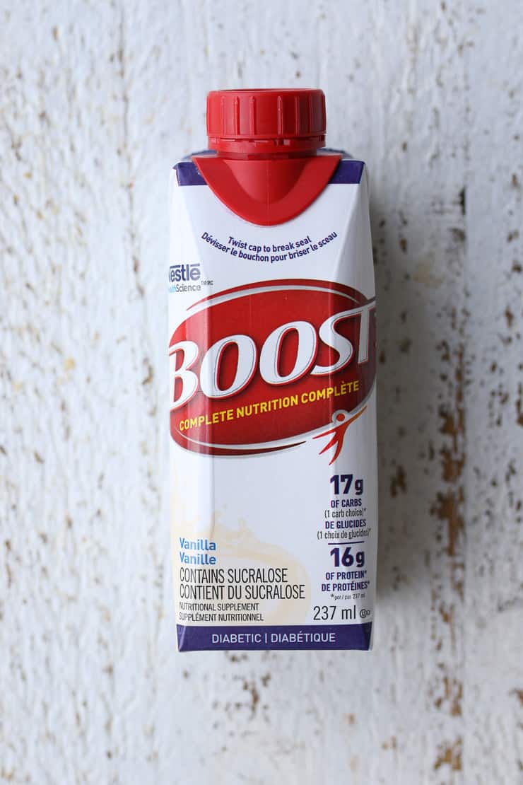 a bottle of boost supplements 