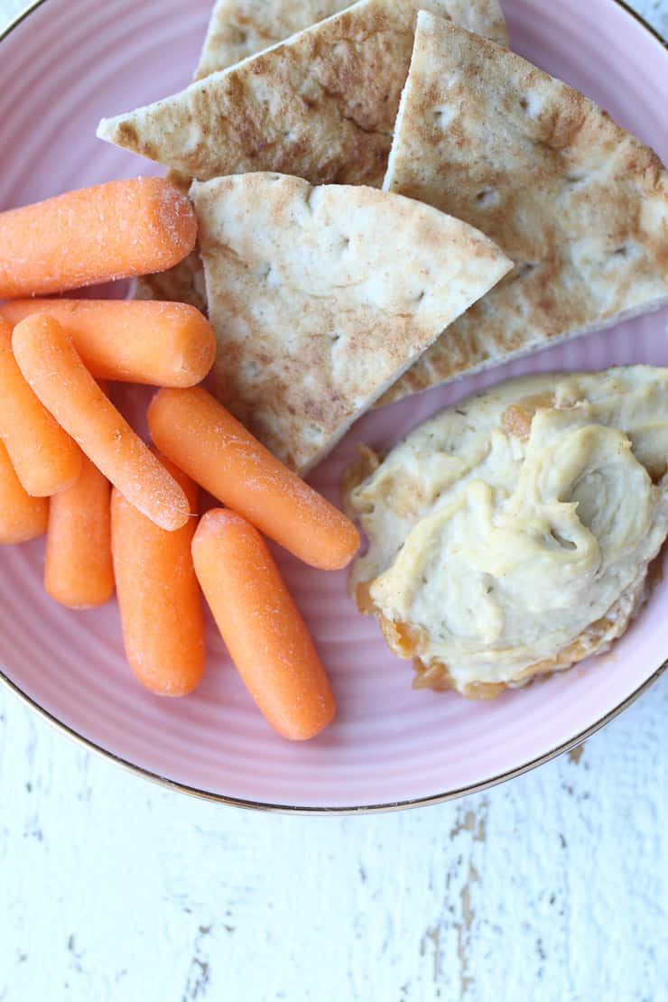 pita and carrots as a healthy snack to manage blood sugar levels 