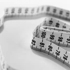 a tape measure to assess weight gain to set point weight