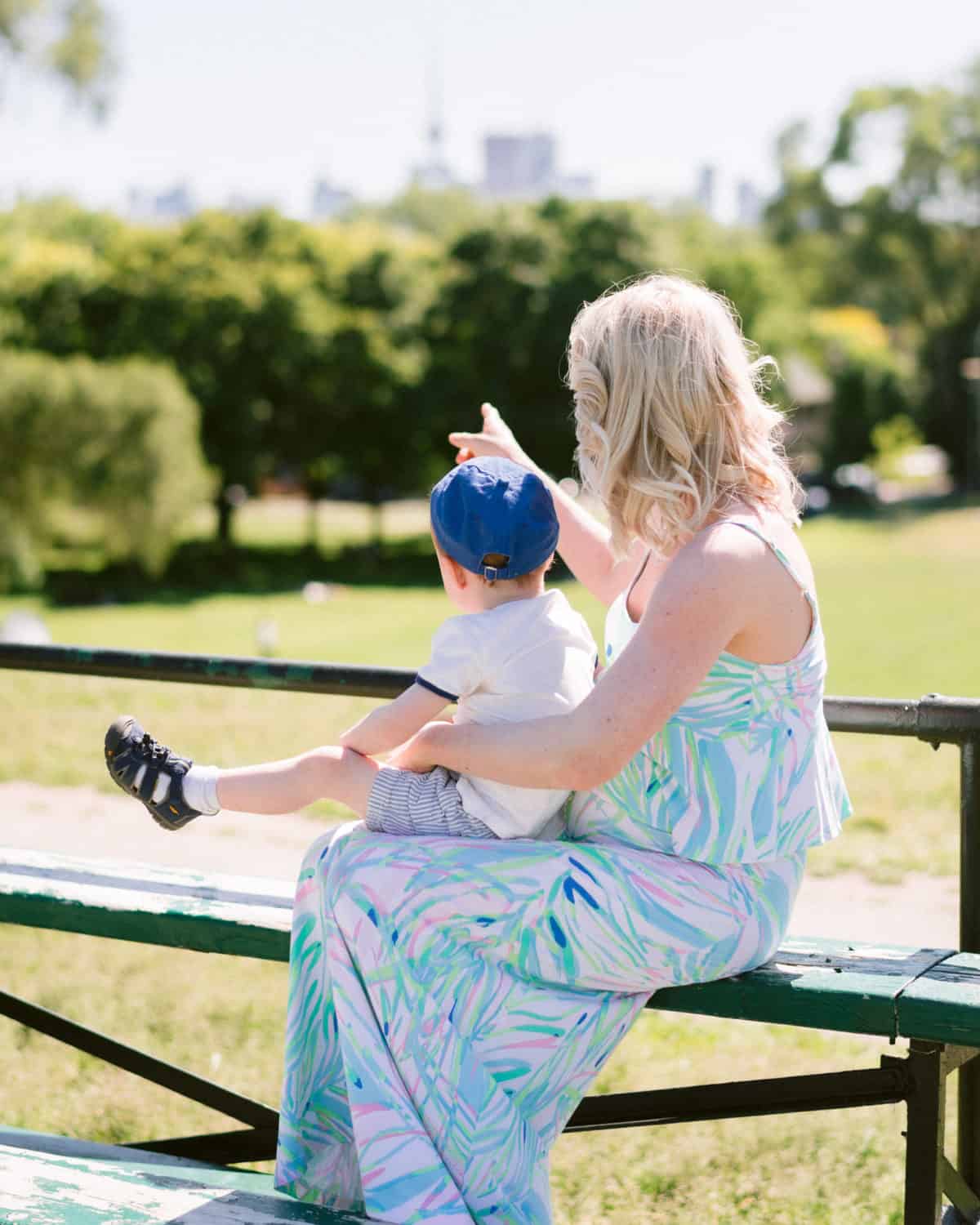 Abbey and Baby E outside 