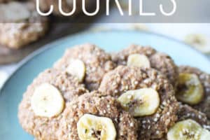 pinterest image of banana oatmeal cookies