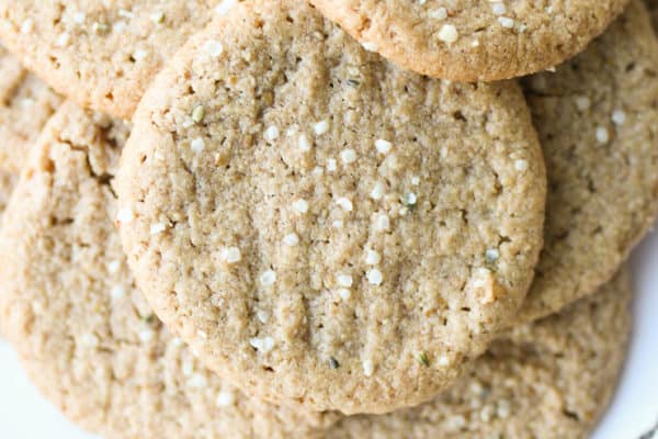 birds eye view of healthy peanut butter cookies