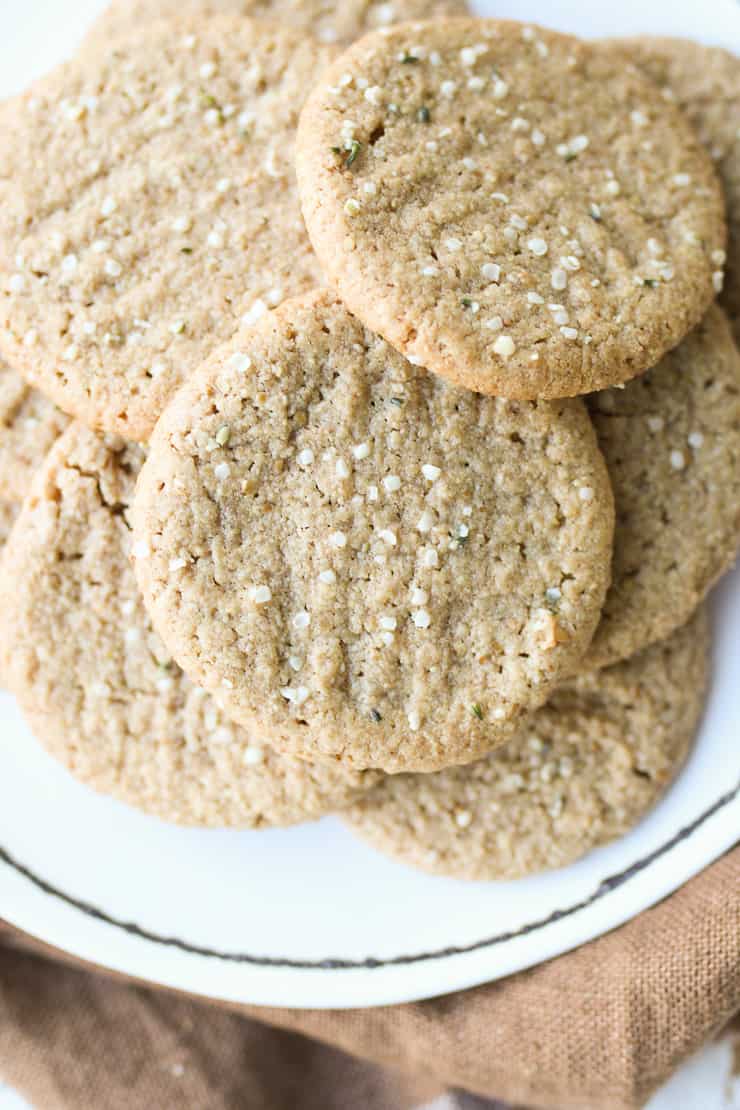 Birds eye view of the best peanut butter cookie recipe.