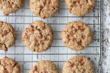 lactation toffee cookies on a baking tray