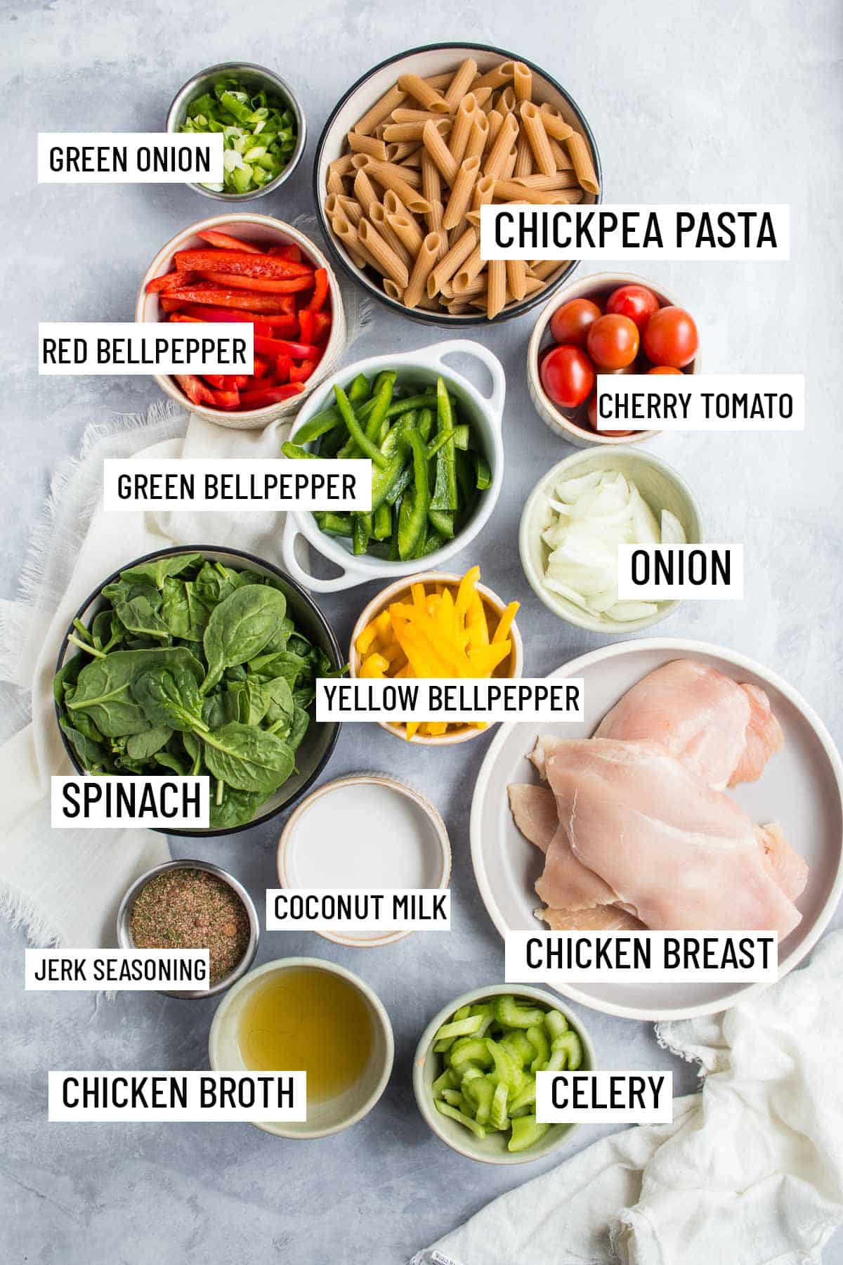 Ingredients for easy jerk chicken recipe.