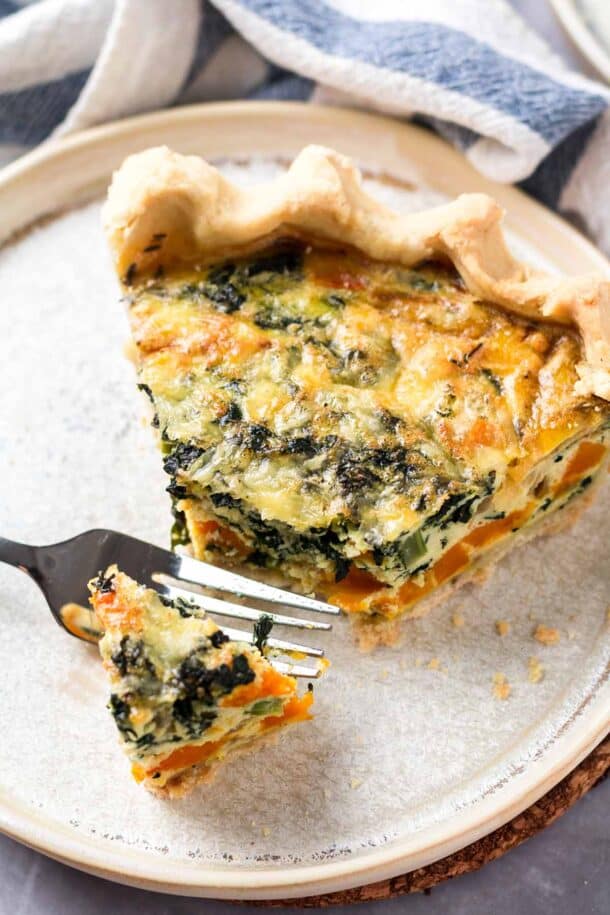 Gluten Free Quiche with Kale and Butternut Squash Abbey's Kitchen