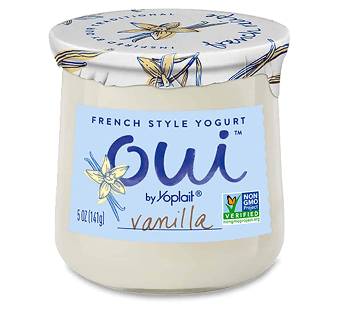 A package of oui yogurt by Yoplait. 