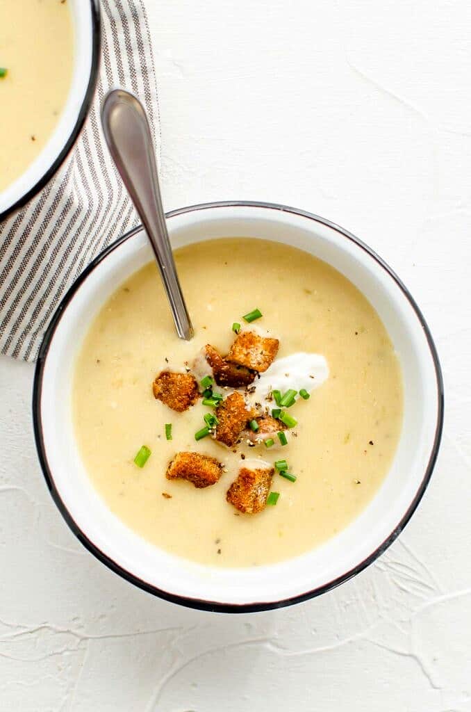 BEST Potato Soup Recipe | Vegan, Creamy with NO Cream! - Abbey's Kitchen