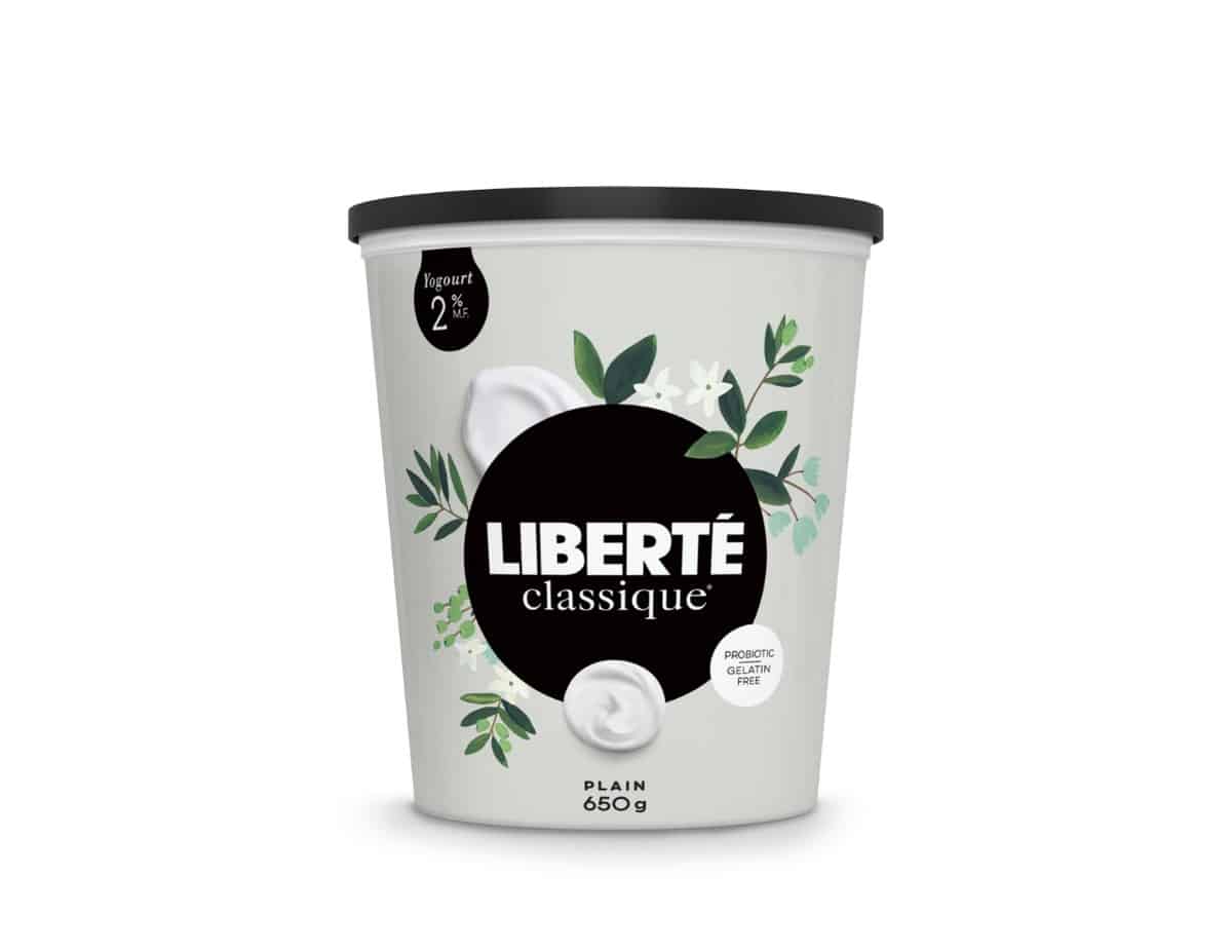 A container of Liberté Classique yogurt. 