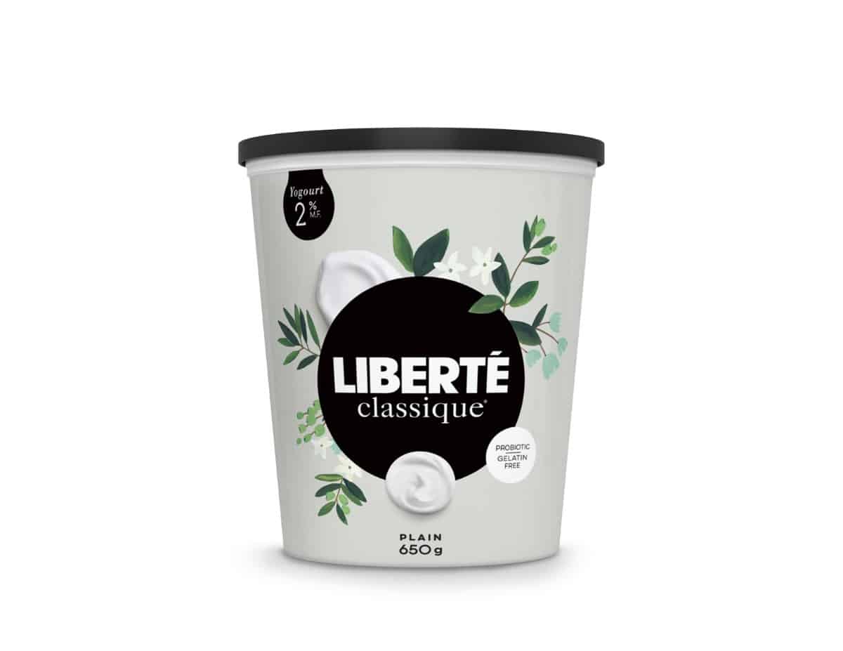 A container of Liberté Classique yogurt.