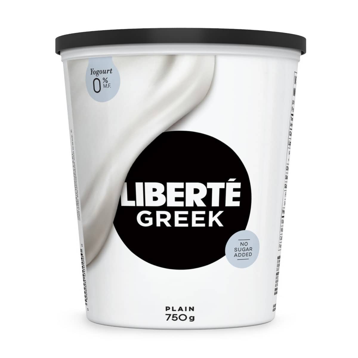 A container of Liberté Greek yogurt. 