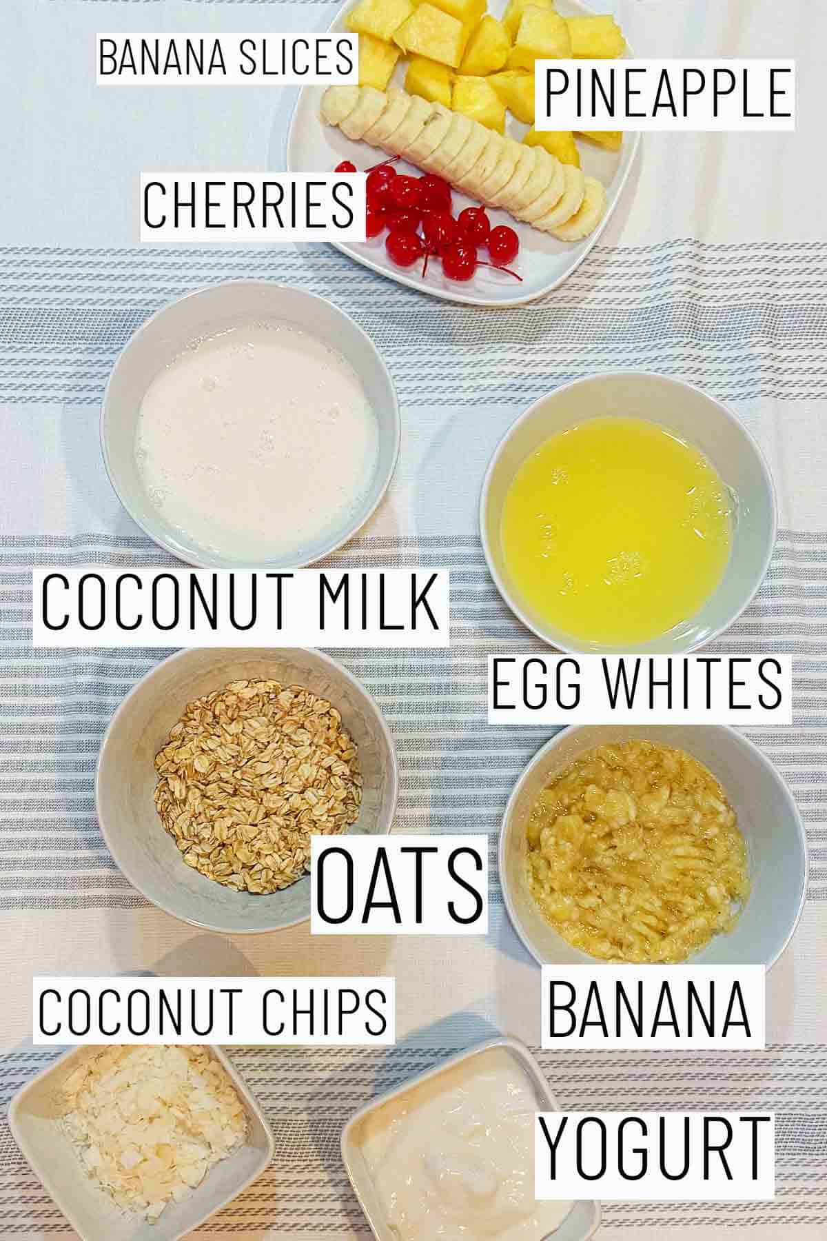 Flay lay image of recipe ingredients. 