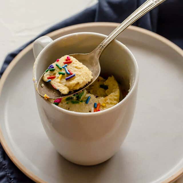 Protein Mug Cake (Easy Snack Recipe) - Abbey's Kitchen