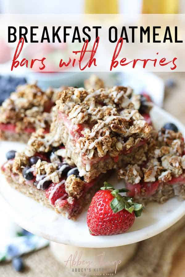Oatmeal Bar Recipe with Berries Vegan Abbey's Kitchen