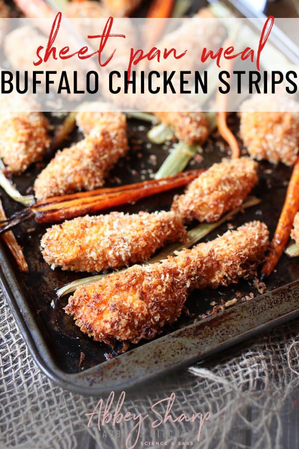 Buffalo Chicken Strips Recipe Easy Sheet Pan Dinner Abbey's Kitchen