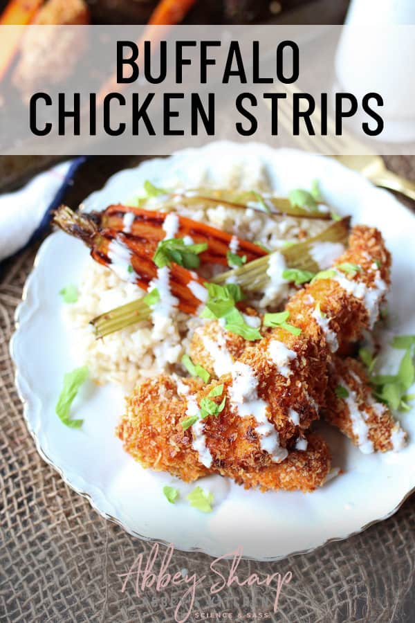 Buffalo Chicken Strips Recipe Easy Sheet Pan Dinner Abbey's Kitchen