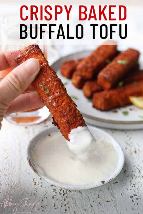 Spicy Tofu Sticks with Buffalo Sauce (Easy & Baked) Abbey's Kitchen