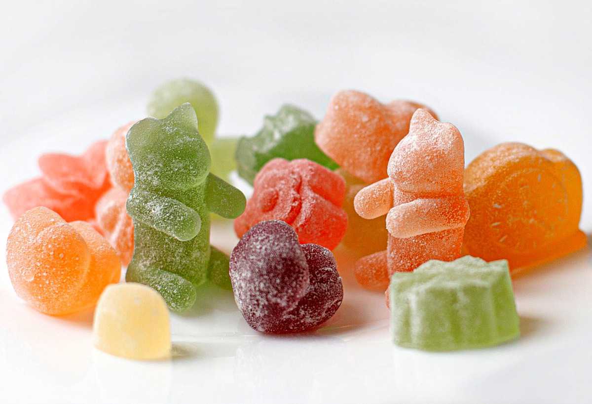 Close up image of several gummies to answer the question "does sugar bear hair work?".