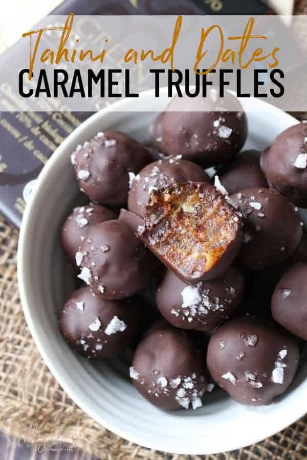 Caramel Truffles with Tahini and Dates (Vegan & No Sugar Added) Abbey