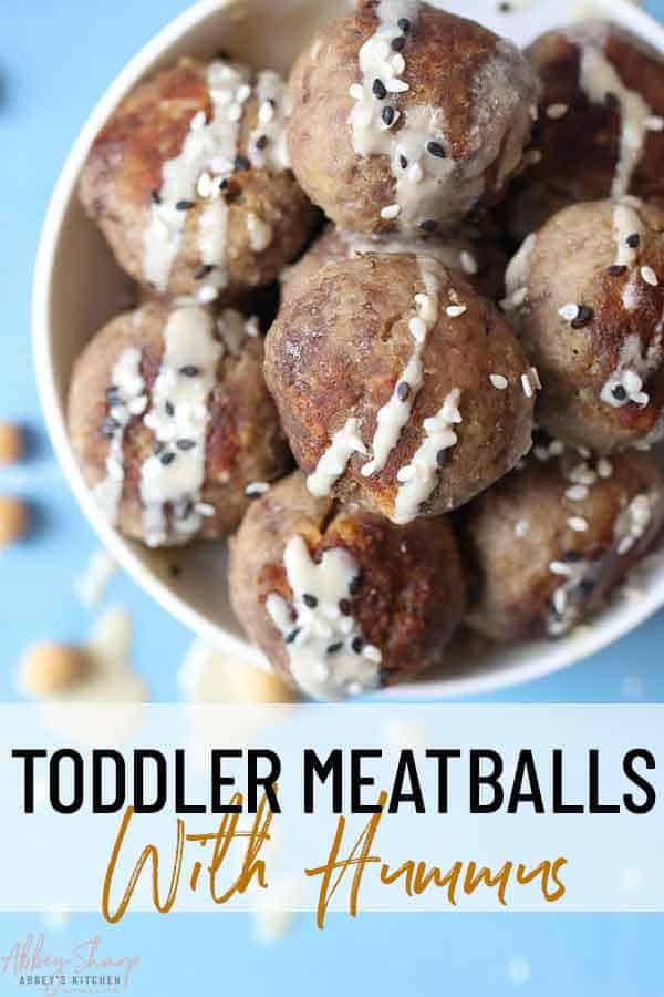 Toddler Meatballs with Hummus (Iron Rich BLW Recipe) Abbey's Kitchen