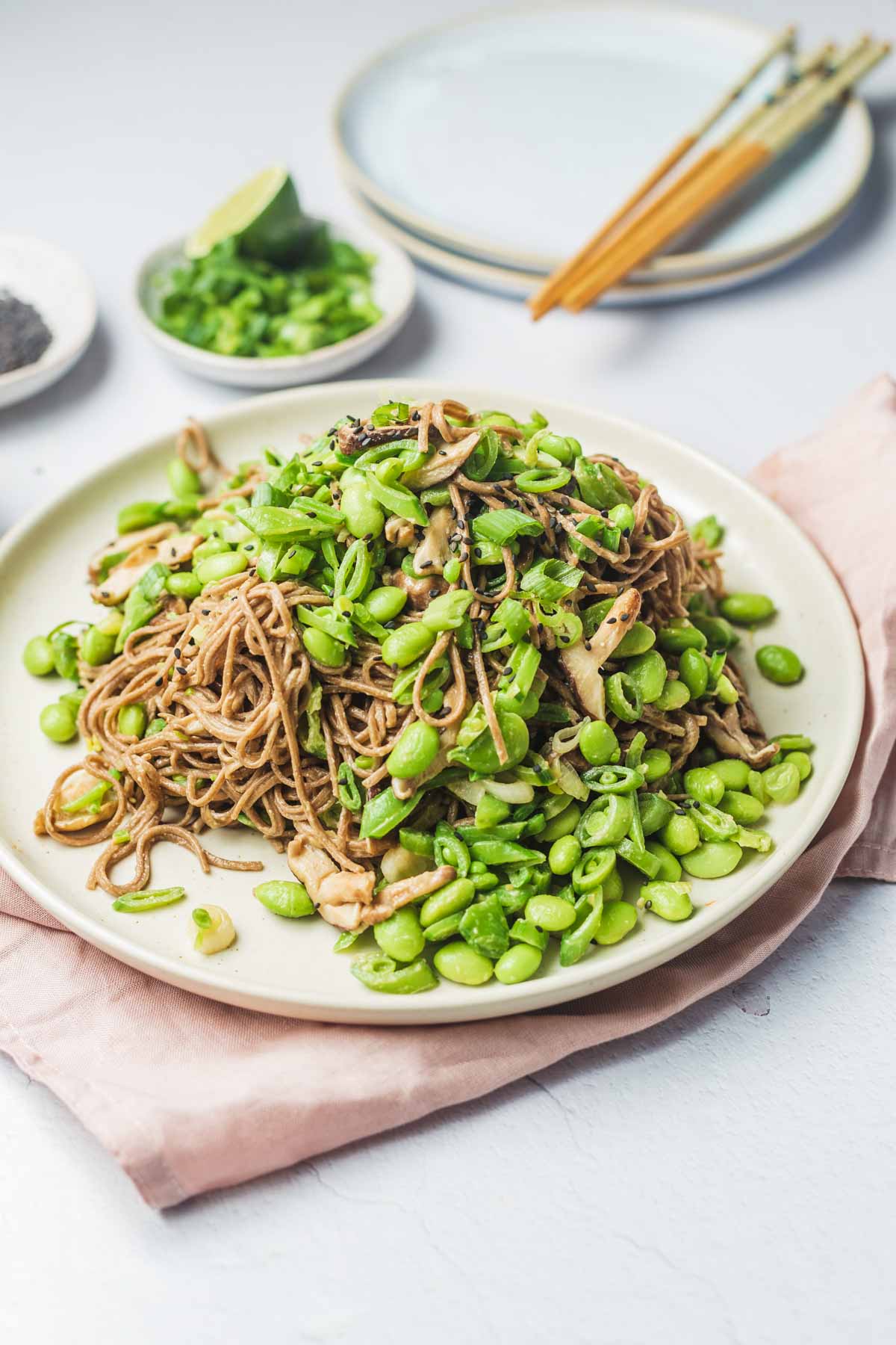 Creamy Miso Pasta Noodles with Edamame (Vegan) Abbey's Kitchen