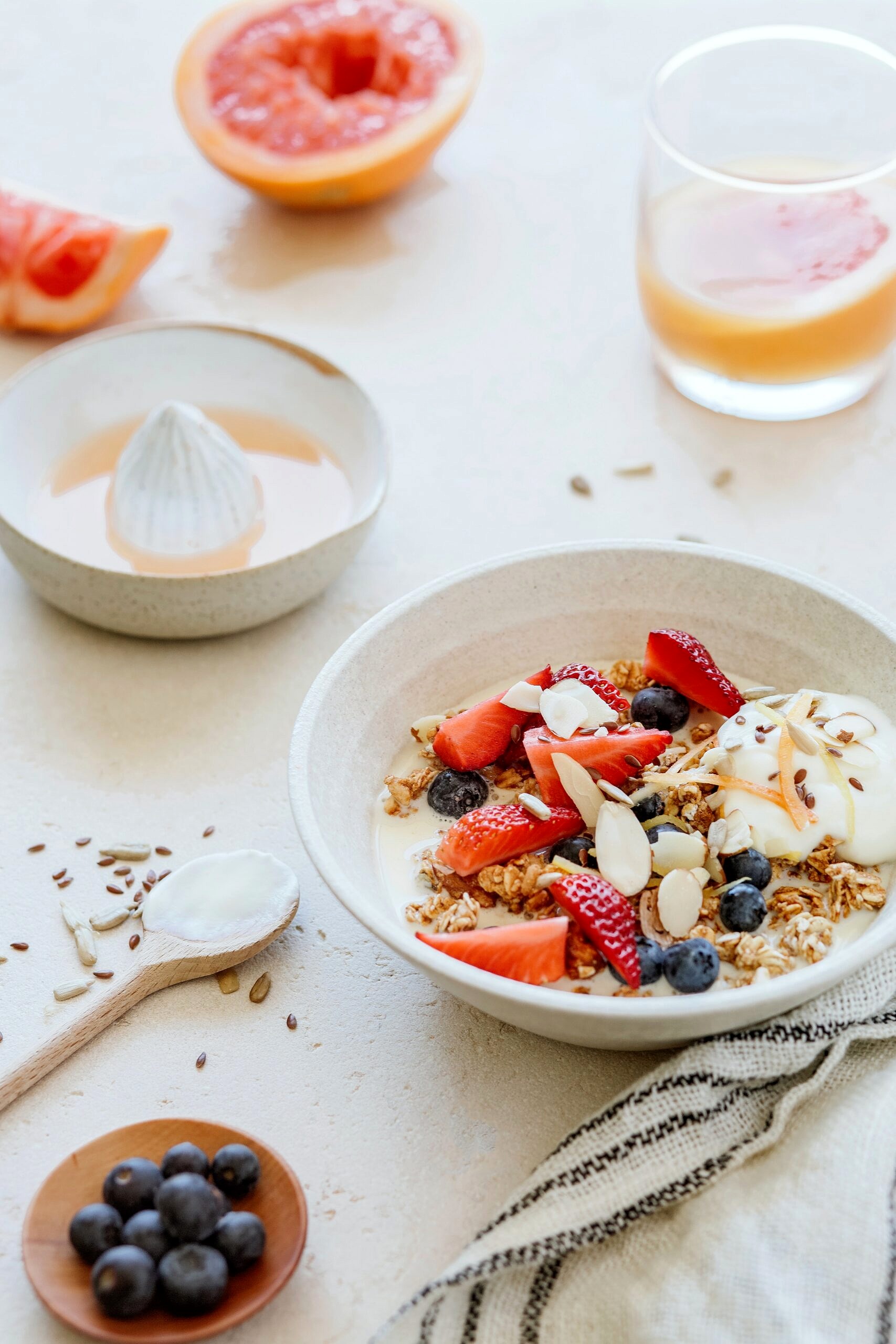 Picture of oatmeal bowl with nuts and fruit as a hunger crushing snack to help manage insulin and weight gain.