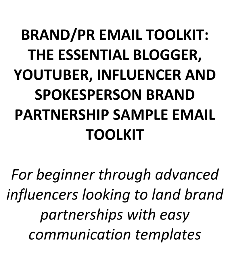 BRAND EMAIL TOOLKIT FOR INFLUENCERS AND CONTENT CREATORS