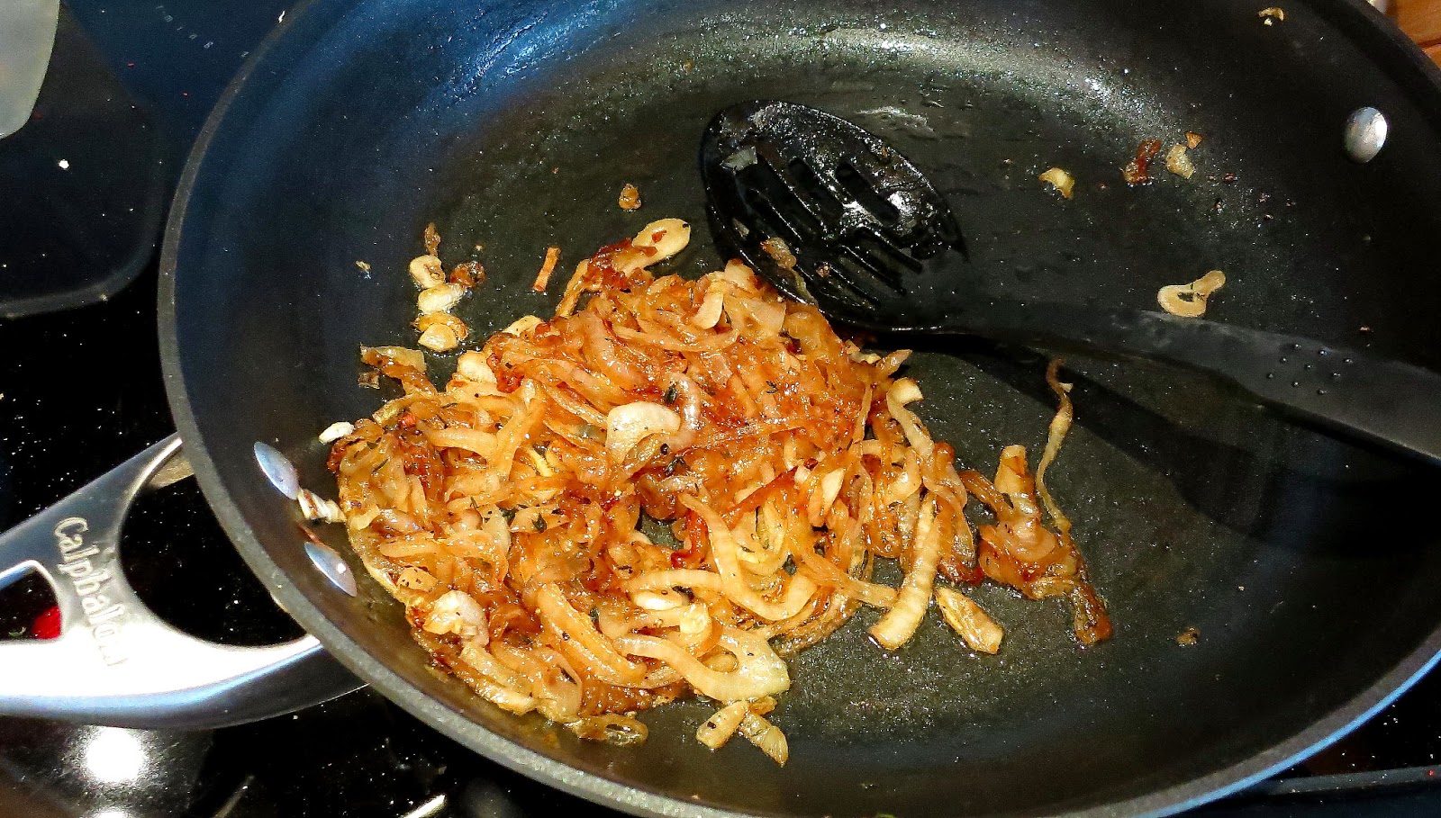 A pan of caramelized onions.
