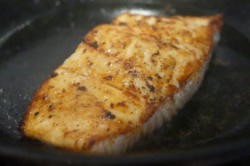 PanFried Chili Halibut with Banana, Avocado, and Citrus Salsa Abbey