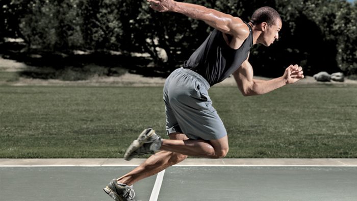 Man doing high intensity interval training for a natural metabolism booster.