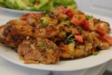 Healthy rhubarb spring chicken recipe